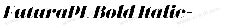 FuturaPL Bold Italic字体转换